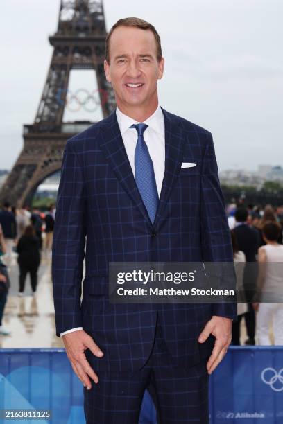 Peyton Manning attends the red carpet ahead of the opening ceremony of the Olympic Games Paris 2024 on July 26, 2024 in Paris, France.