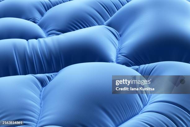 abstract wavy blue textile, silk texture background. beauty 3d pattern. design element. geometric composition. - inflatable stock pictures, royalty-free photos & images
