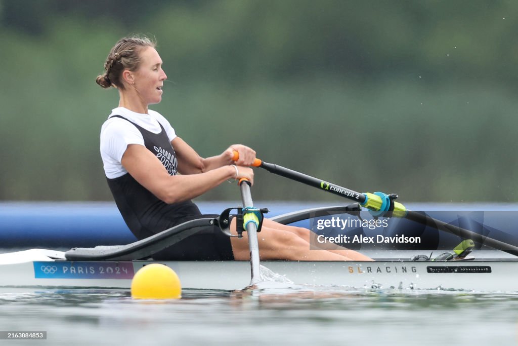Emma Twigg Rowing Emma Twigg of Team New Zealand competes in the Women's Single Scull ...
