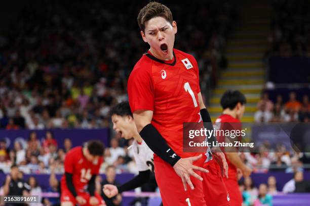 J during the Men's Preliminary Round - Pool C match between Team Japan and Team Germany on day one of the Olympic Games Paris 2024 at South Paris...