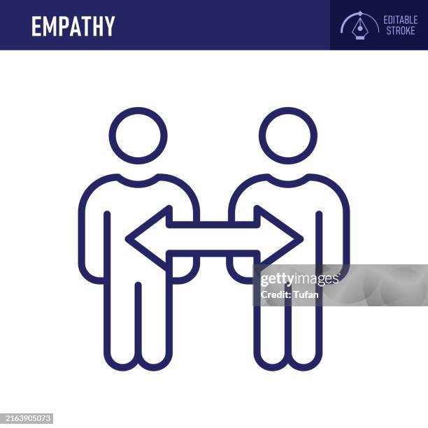 empathy icon - understanding, connection, compassion, support, interpersonal skills, emotional intelligence, communication, relationships, care, human connection - interpersonal skills stock illustrations