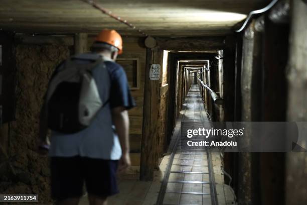 Tourists visit the 'Tunnel of Hope', which played an important role in the Bosnian war between 1992-1995 providing Sarajevo's contact with the world...