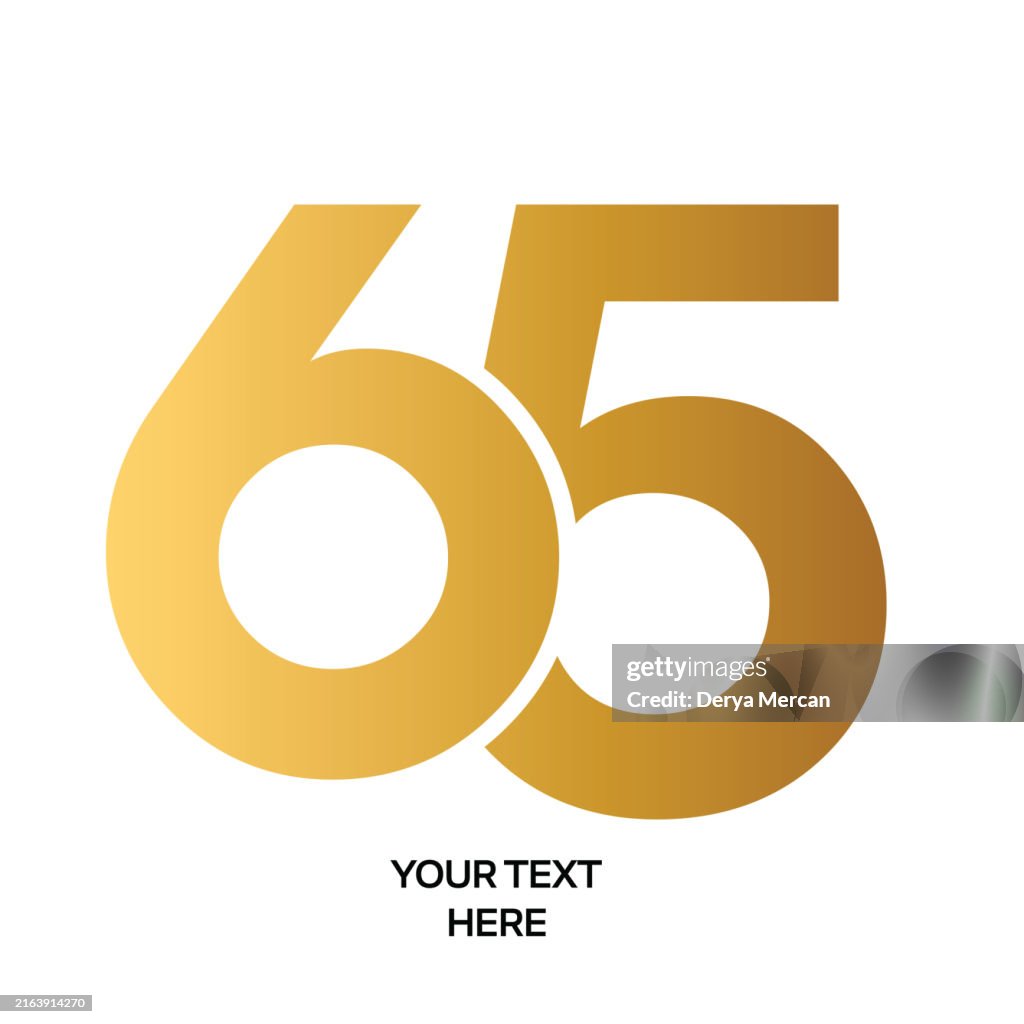 Numbers 65 Word Number 65anniversary Stock Illustration Number Template Design Vector ...