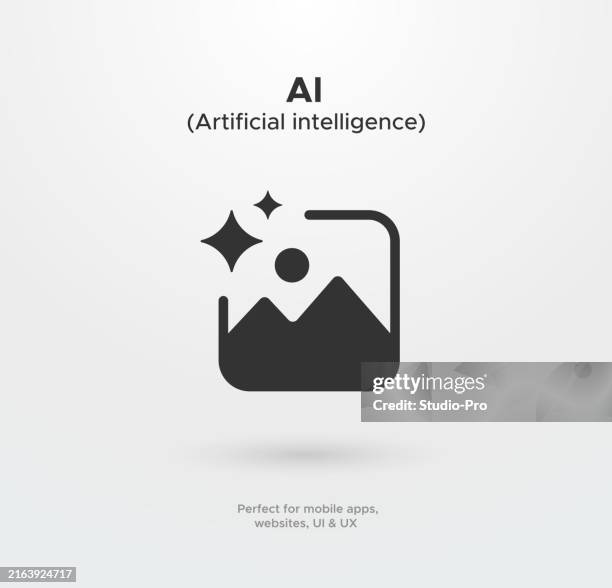 ai generate image icon symbol - portable generator stock illustrations