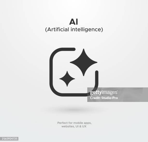 stockillustraties, clipart, cartoons en iconen met ai artificial intelligence icon design - model beroep