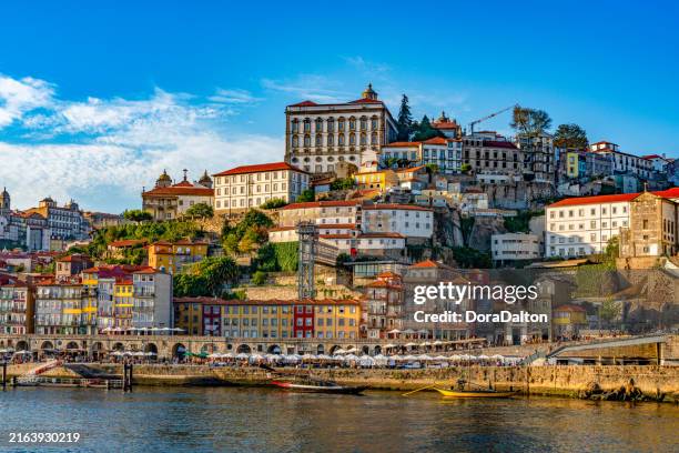 douro river porto and ribeira square at dusk, portugal europe - portugal stock pictures, royalty-free photos & images
