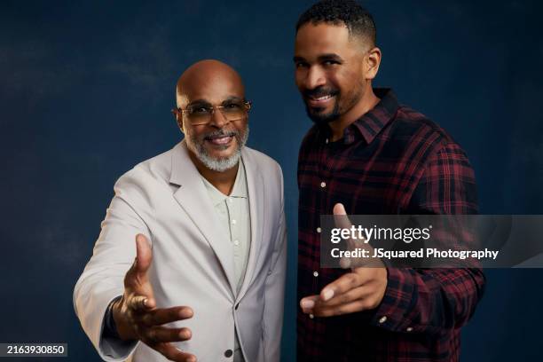 Damon Wayans and Damon Wayan Jr. Pose for TV Guide Magazine during the 2024 Summer TCA Portrait Studio at The Langham Huntington, Pasadena on July...