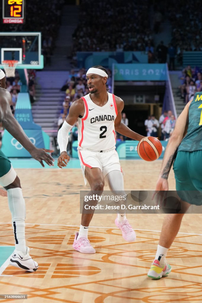 Sls Alex Shai Gilgeous-Alexander of the Canadian Mens National Team handles ...