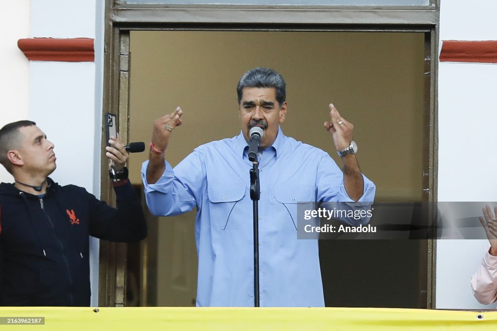 Venezuelan President Nicolas Maduro's supporters demonstrate in Caracas
