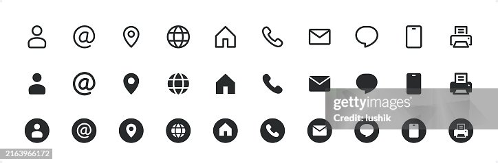 Business Card icon set. Editable stroke weight. Pixel perfect. Line- and solid-style icons. Business Card icon set. Editable stroke weight. Pixel perfect. Line- and solid-style icons.