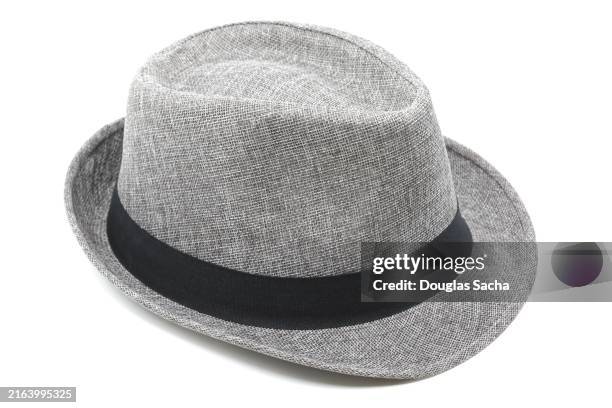 classical fashion - men’s fedora hat - sombrero fedora fotografías e imágenes de stock