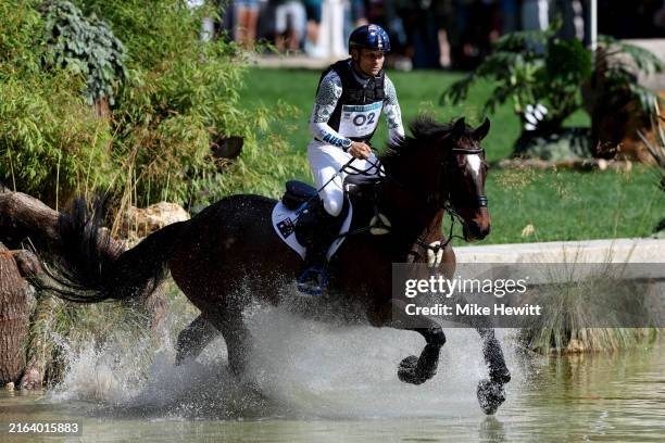 Shane Rose and horse Virgil of Team Australia compete during the Equestrian Eventing Individual Cross Country leg on day two of the Olympic Games...