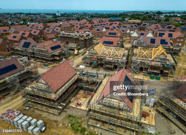 Houses under construction at Whitstable Heights, a new housing development in Whitstable, UK, on Wednesday, July 31, 2024. Deputy Prime...