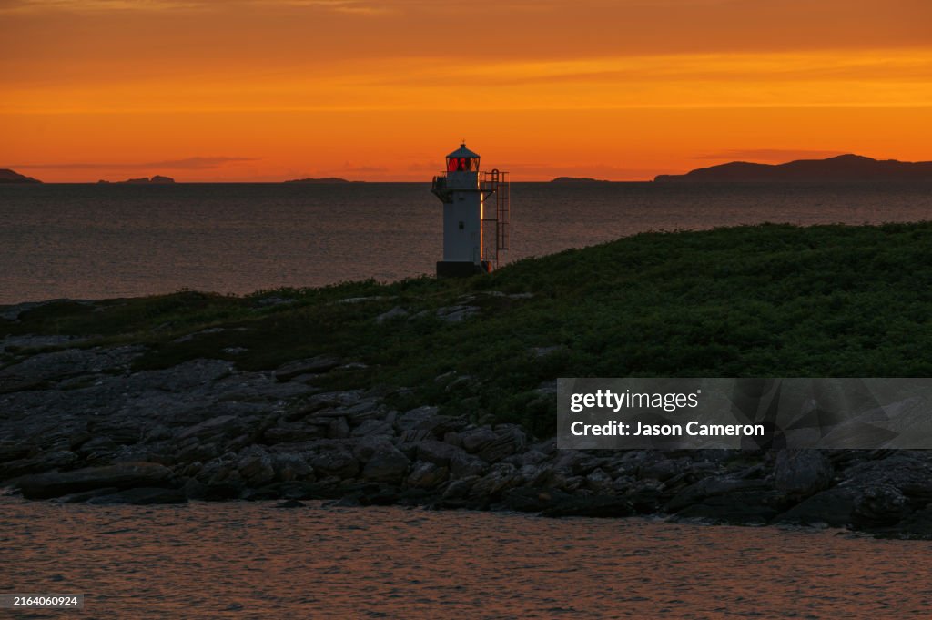 Rhue Lighthouse Sunset Ullapool Scotland