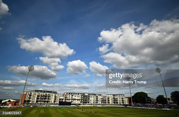 General view of play during the Metro Bank One Day Cup match between of Gloucestershire and Essex at Seat Unique Stadium on July 28, 2024 in Bristol,...