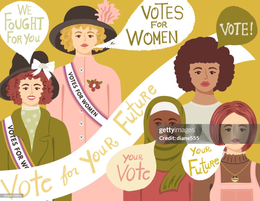 Women's Vote 19th Amendment Concept