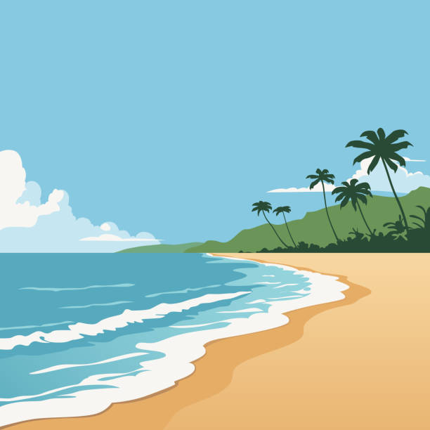 vacation - beach stock illustrations
