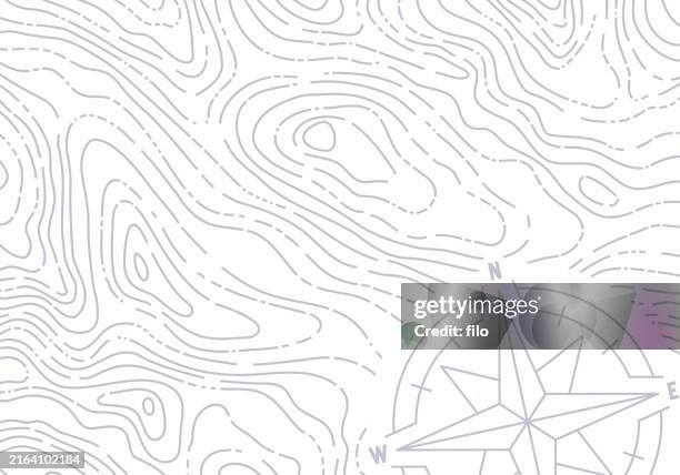 illustrazioni stock, clip art, cartoni animati e icone di tendenza di linee della mappa topografica sfondo astratto - topografia