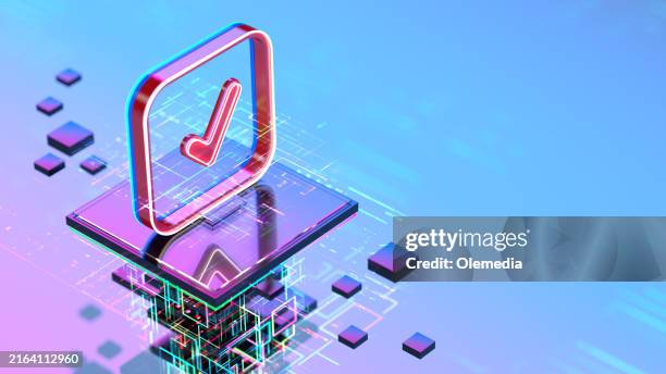 checkbox icon digital concept on data background - caixa de verificação imagens e fotografias de stock