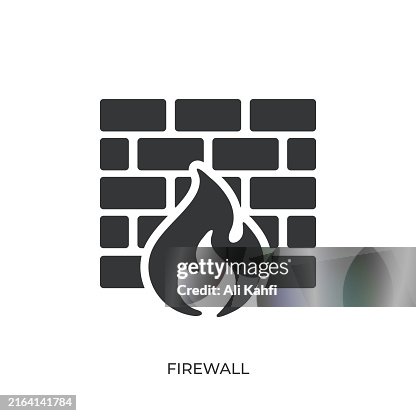 Firewall glyph solid icon. Solid icon that can be applied anywhere, simple, pixel perfect and modern style Firewall glyph solid icon. Solid icon that can be applied anywhere, simple, pixel perfect and modern style