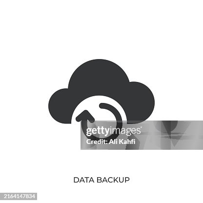 Data backup glyph solid icon. Solid icon that can be applied anywhere, simple, pixel perfect and modern style Data backup glyph solid icon. Solid icon that can be applied anywhere, simple, pixel perfect and modern style