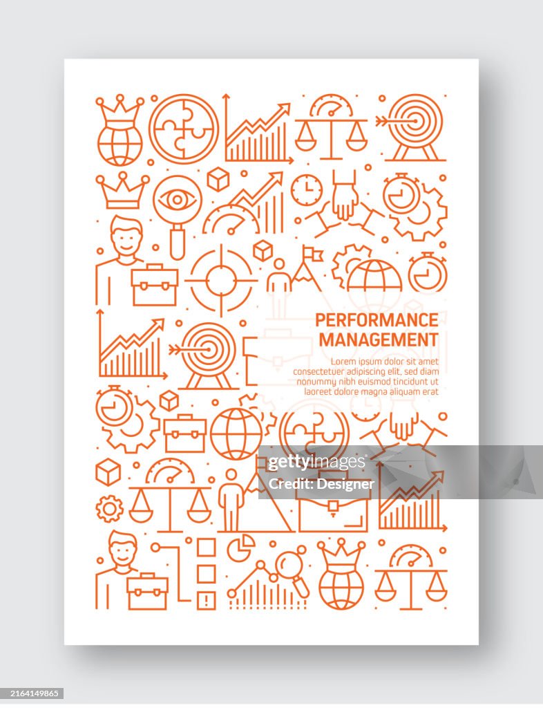 Performance Updates Banner Performance Management Related Line Style Banner Design For Web Page ...