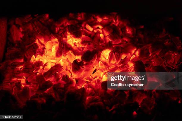 charcoal fire! - steenkool stockfoto's en -beelden