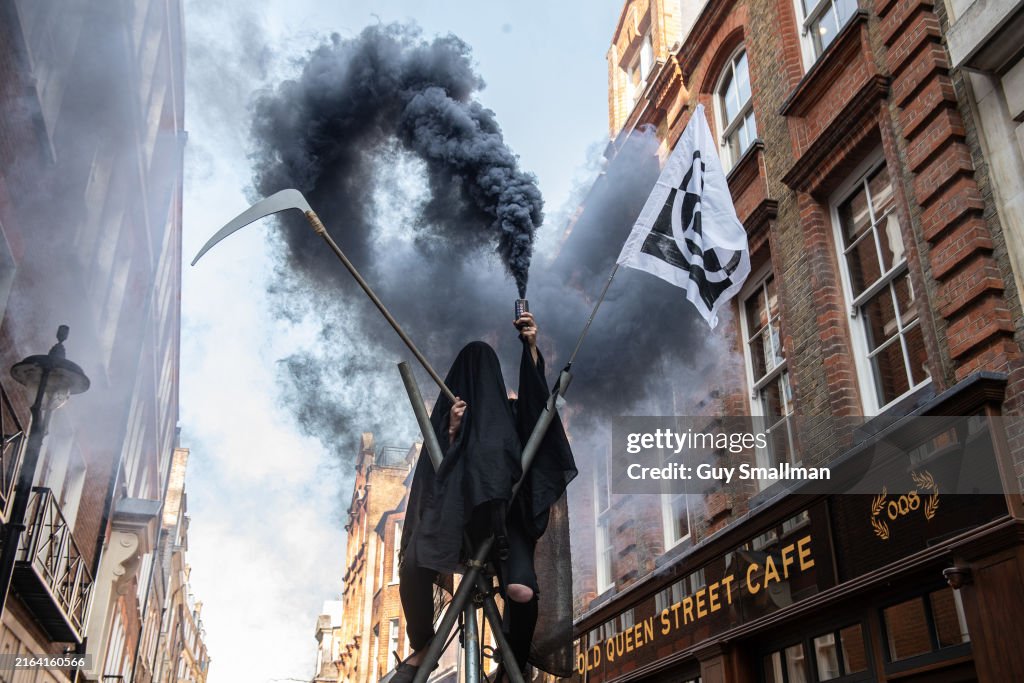 Extinction Rebellion Occupy The Policy Exchange Offices In Westminster