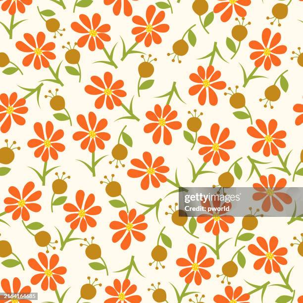 floral seamless pattern . - flower background seamless pattern stock illustrations