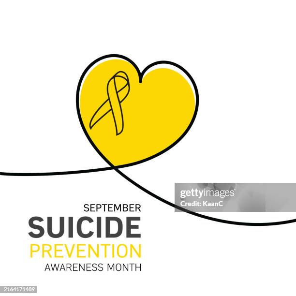 ilustrações de stock, clip art, desenhos animados e ícones de suicide prevention awareness month vector illustration stock illustration - setembro
