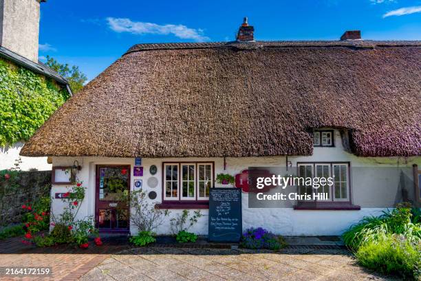 thatched cottage in adare county limerick, ireland - verwaltungsbezirk county limerick stock-fotos und bilder