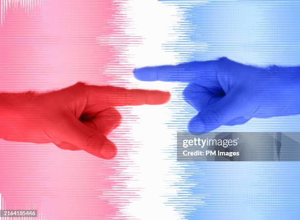 political concept - 2 fingers pointing - uomo politico foto e immagini stock