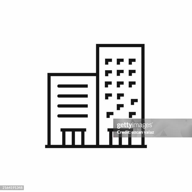 city infrastructure thin line vector icon set. - connected car vector stock illustrations