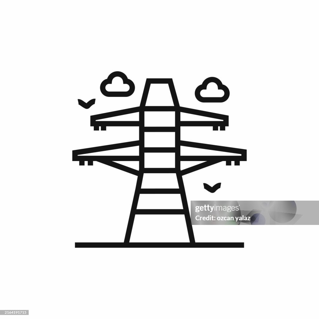 City Infrastructure thin line vector icon set.