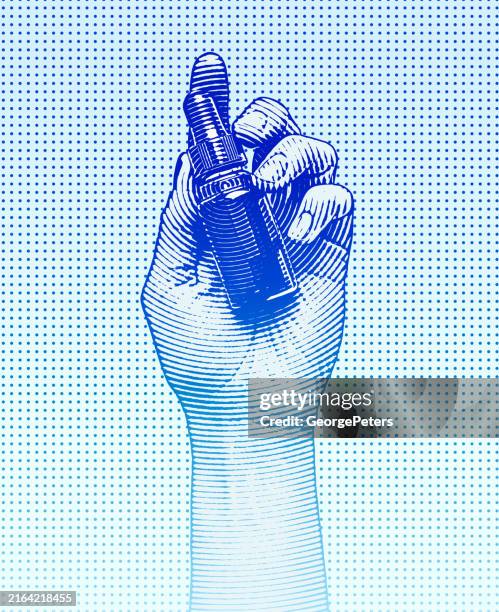 hand holding essential oil bottle - narcotics anonymous stock illustrations