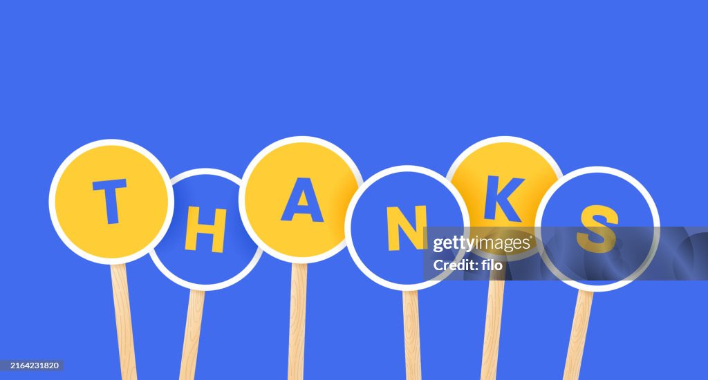 Thanks Sign Script Thanks Sign High-Res Vector Graphic - Getty Images