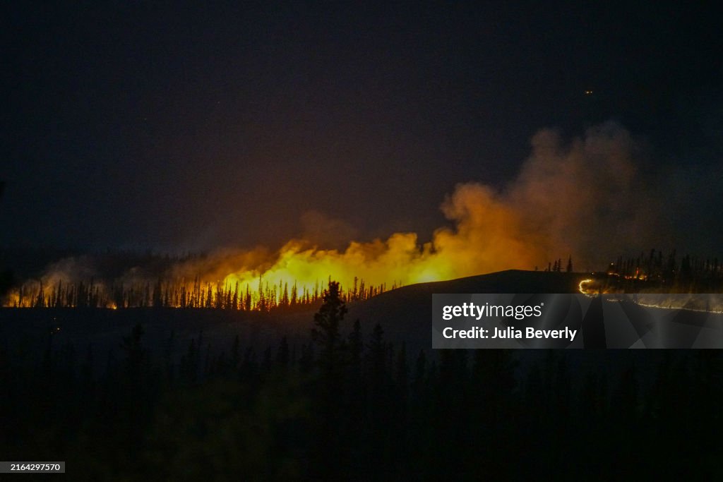 Chetamon Mountain Wildfire Burning In Alberta, Canada