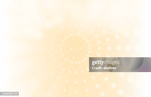 ilustraciones, imágenes clip art, dibujos animados e iconos de stock de fondos vectoriales de rayo de sol o rayos de sol en blanco brillante con efecto de brillo horizontal texturizado en blanco amarillo claro color beige crema crema con burbujas o destellos de lente y resplandor en todas las luces bokeh para las celebraciones - parpadear