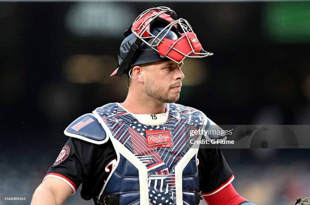 Nationals Riley Adams Riley Adams of the Washington Nationals catches against the San Diego ...