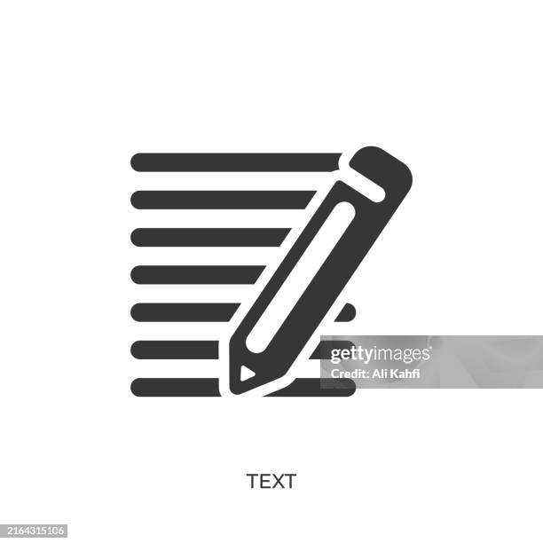 ilustraciones, imágenes clip art, dibujos animados e iconos de stock de icono sólido de glifo de texto. icono sólido que se puede aplicar en cualquier lugar, simple, píxel perfecto y estilo moderno - redactor publicitario
