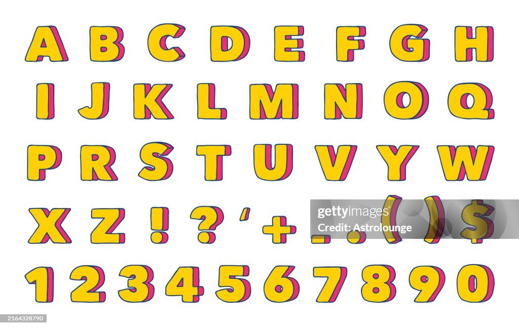 Pop Art and Comic Book style font set