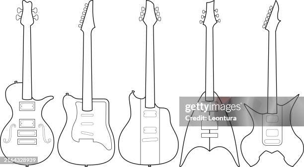 ilustraciones, imágenes clip art, dibujos animados e iconos de stock de guitars - guitarra eléctrica