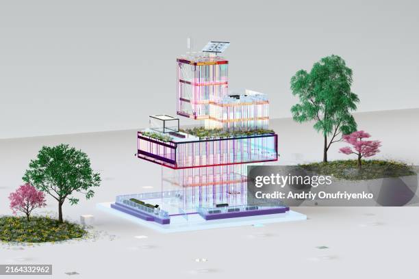 sustainable houses - ville intelligente photos et images de collection