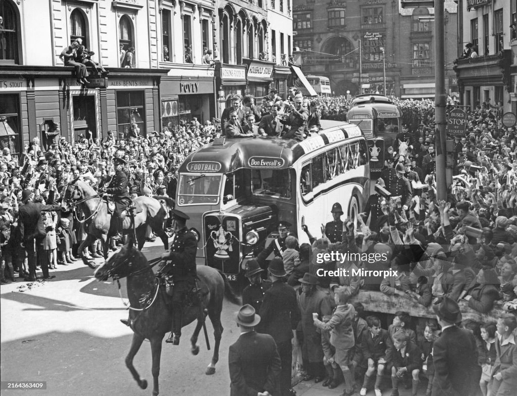 Wolverhampton Wanderers Homecoming After Cup Final Win 1949