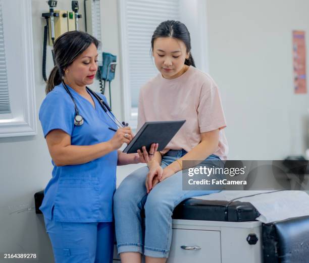 appuntamento per la salute delle donne - diritti riproduttivi foto e immagini stock