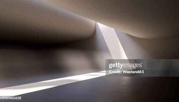 3d render of illuminated corridor - corridor wall stock illustrations
