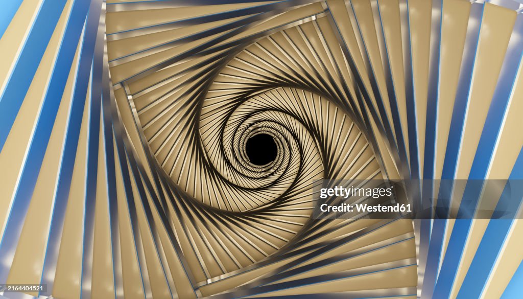 Geometric Swirling Pattern 3d Render Of Abstract Geometric Shapes With Swirl Pattern High-Res ...