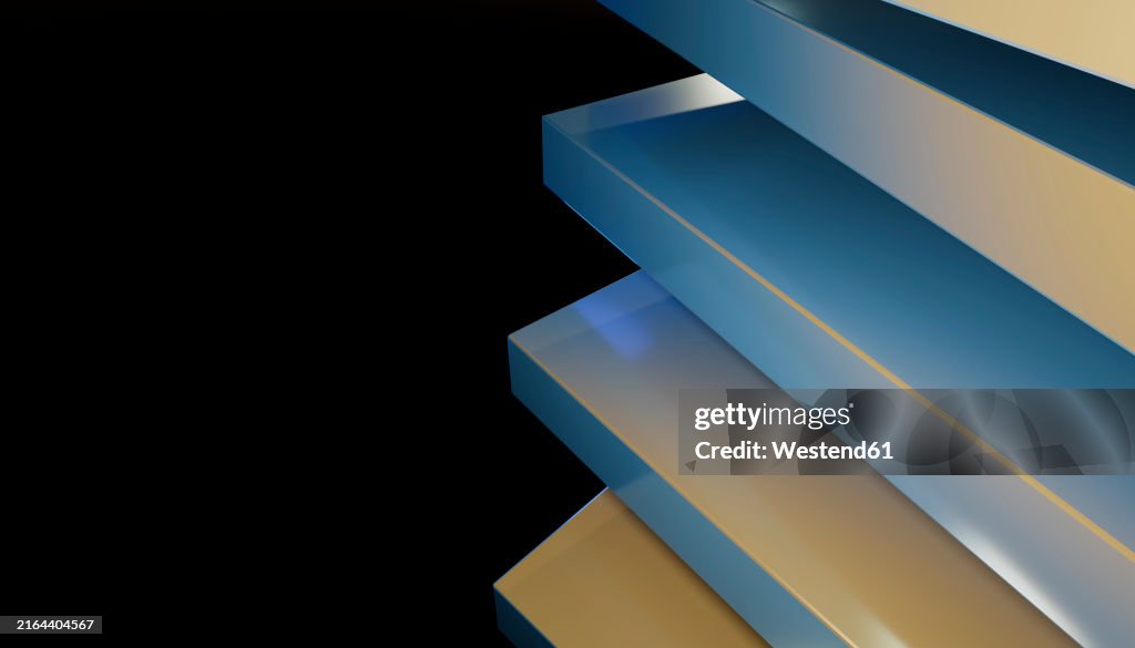 Small Metal Stack 3d Render Of Metal Stack Against Black Background High-Res Vector ...