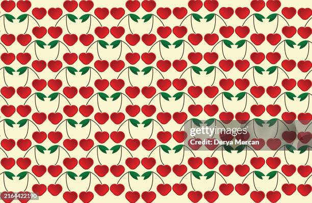 abstract backgrounds cherry seamless pattern . stock illustration - fruit compote stock illustrations