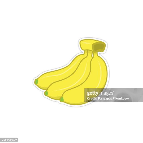 vector illustration of bunch of bananas forming a smiling face sticker. - food emoji stock illustrations